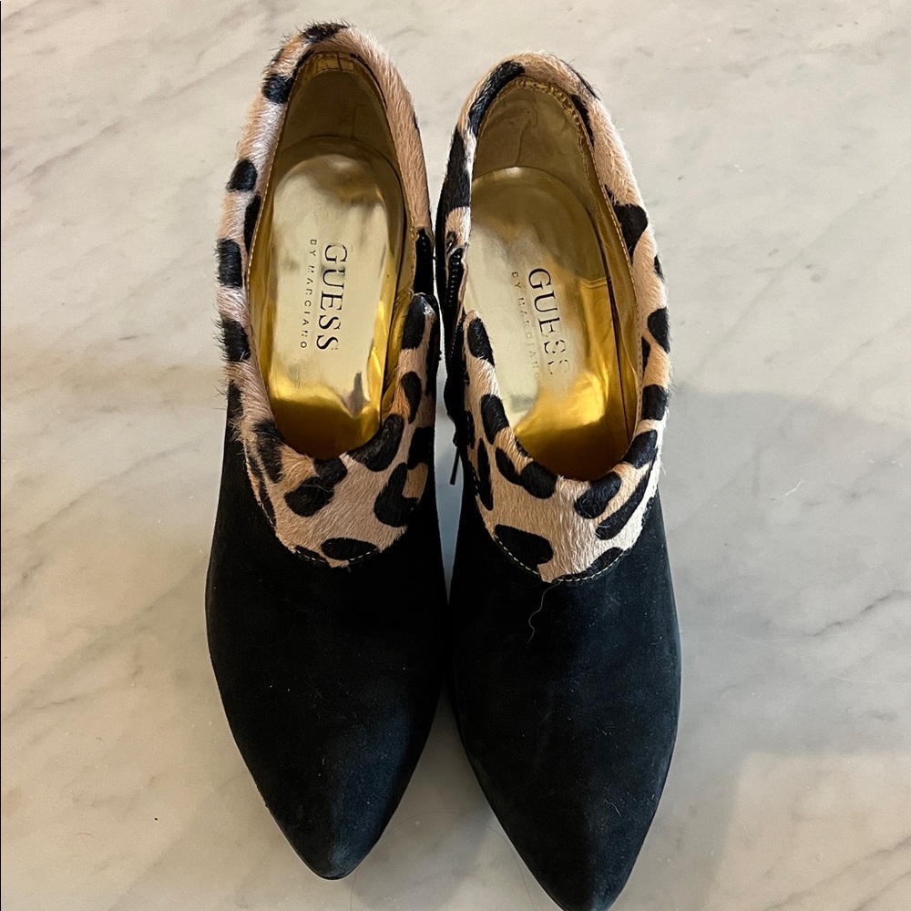Guess Leopard Print Ankle Booties